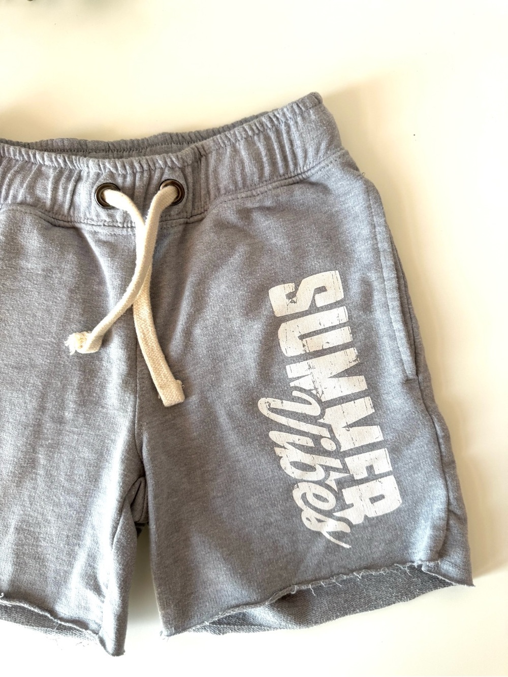 Cat & Jack Gray Athletic Drawstring Shorts with 'SUMMER' Graphic - Picture 2 of 5